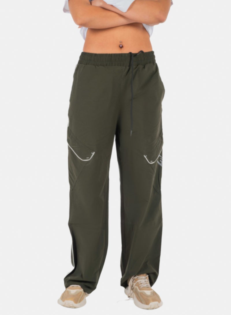 Gorilla drift dark green wide pants - Image 1